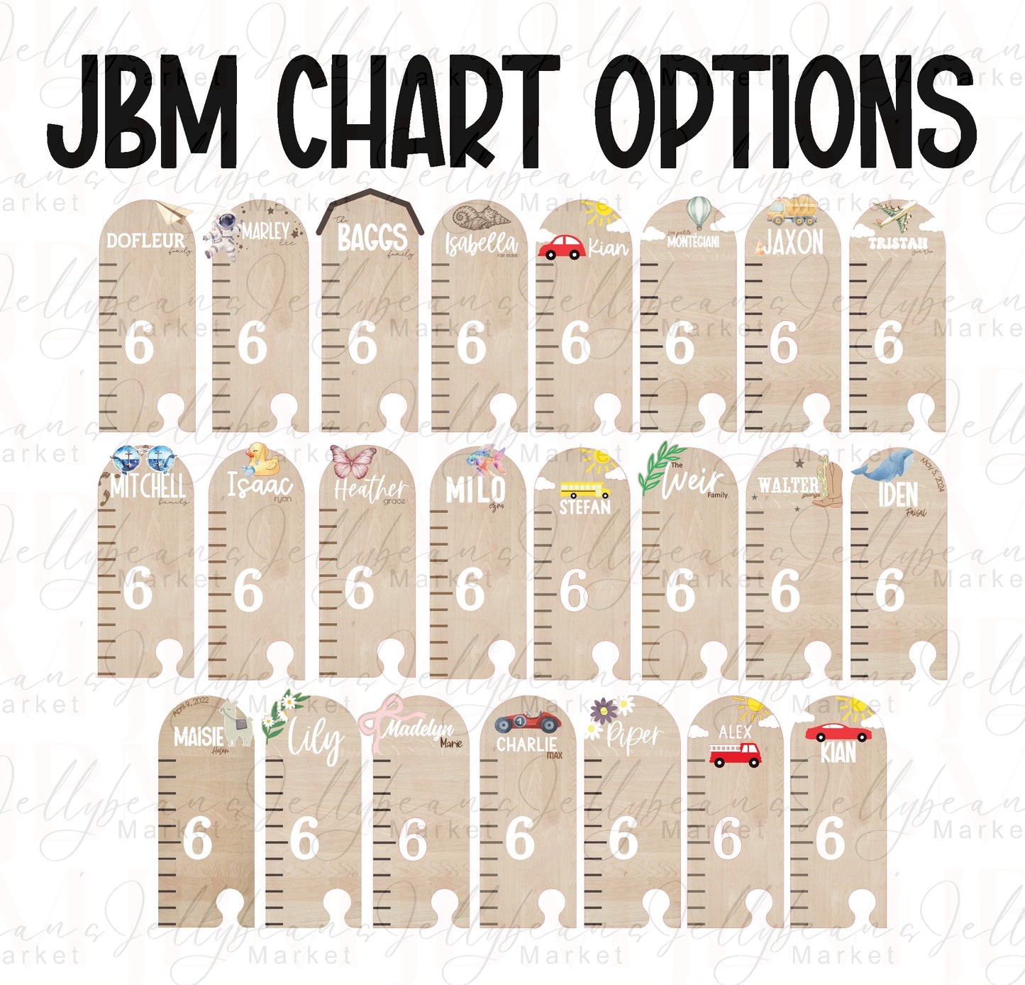 Airplane Puzzle Style Growth Chart