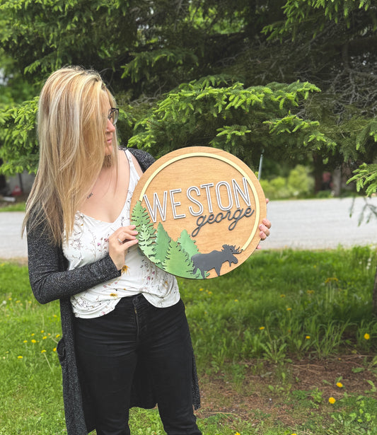 Through the forest Moose Nursery sign