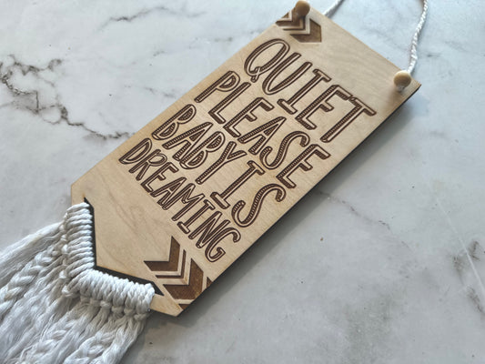 Quiet please, baby is dreaming