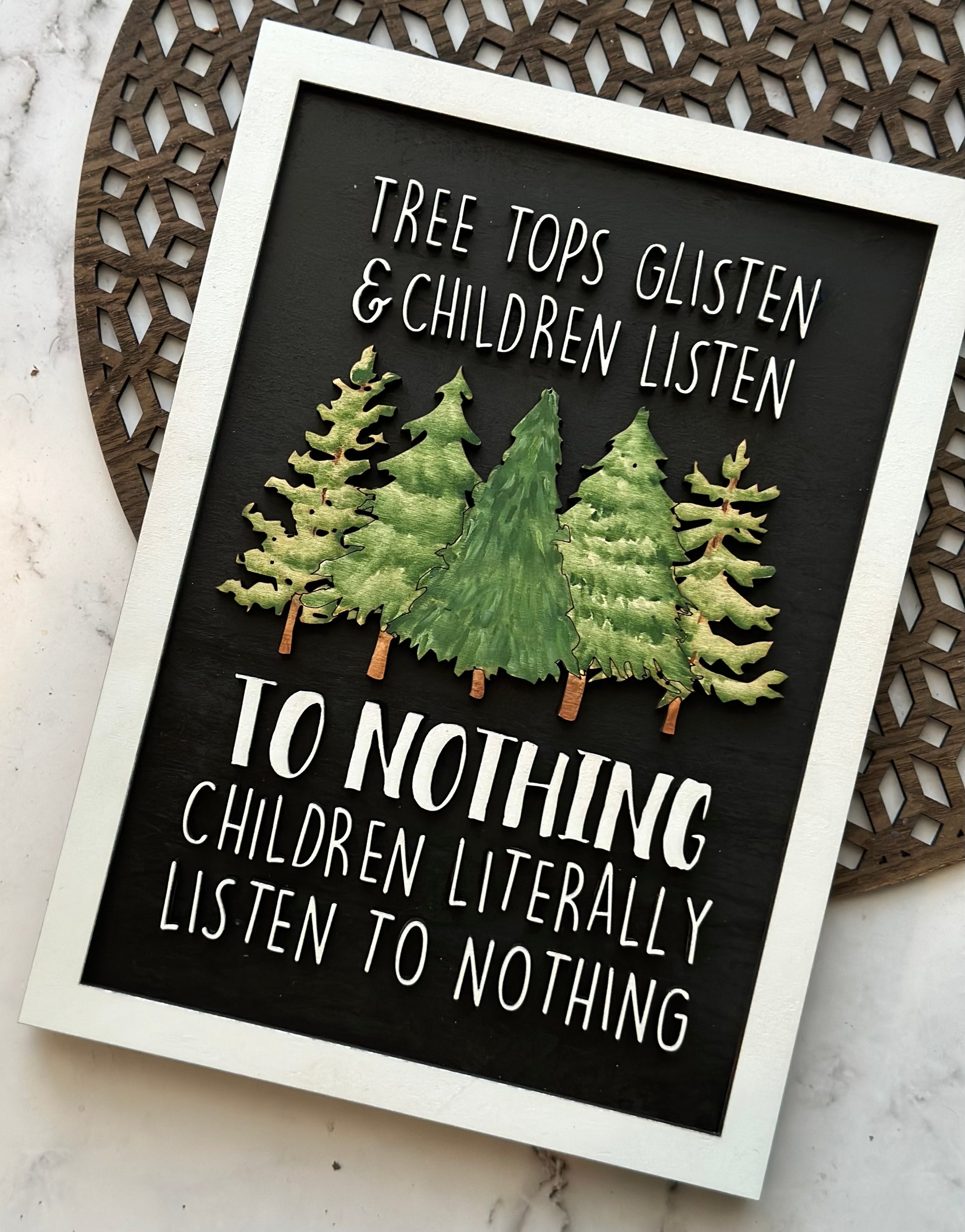 Treetops glisten and children listen to nothing children literally listen to nothing