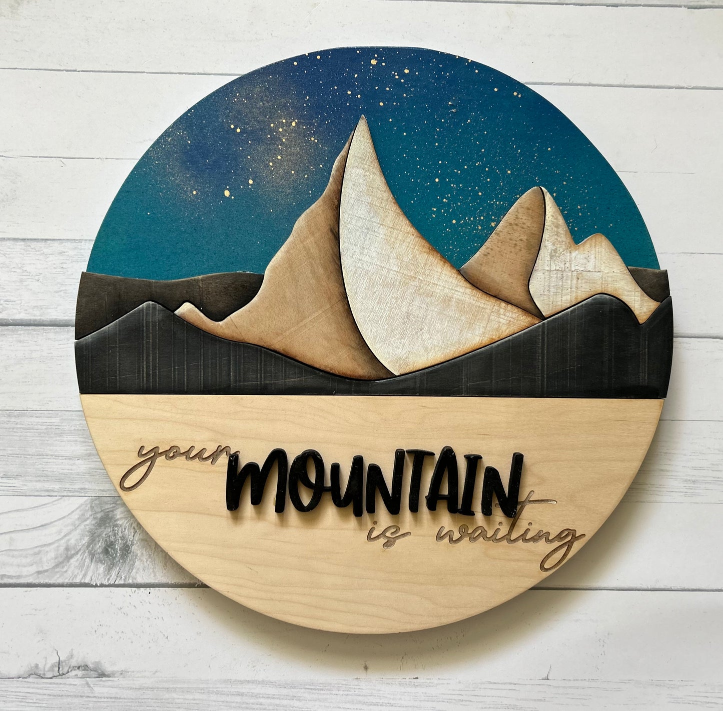 14" Your mountain Wall hanger