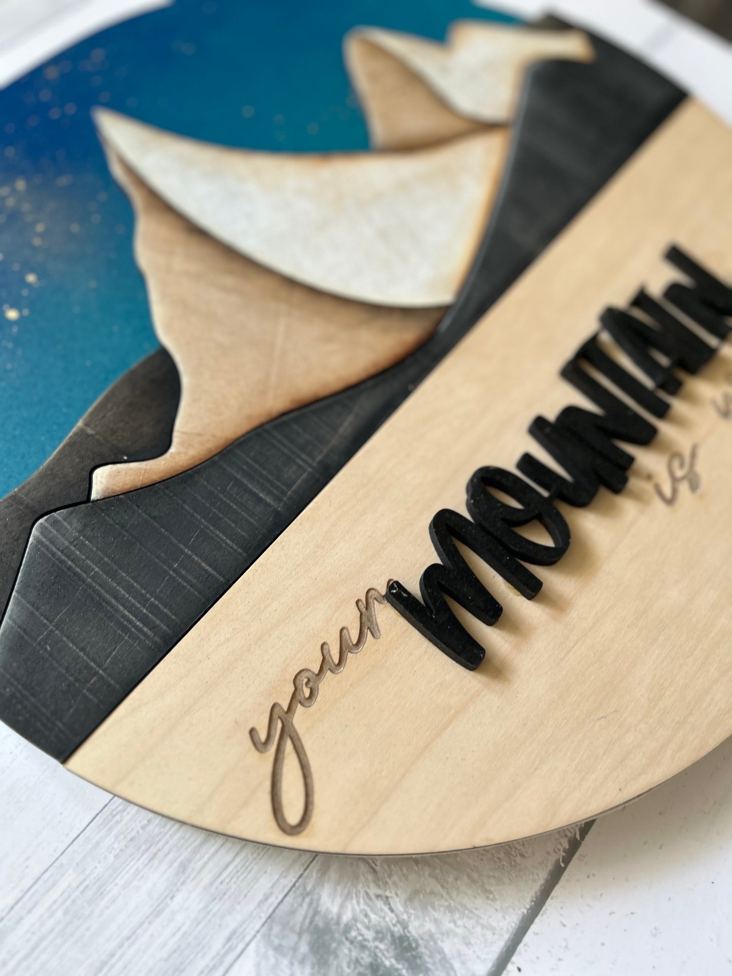 14" Your mountain Wall hanger