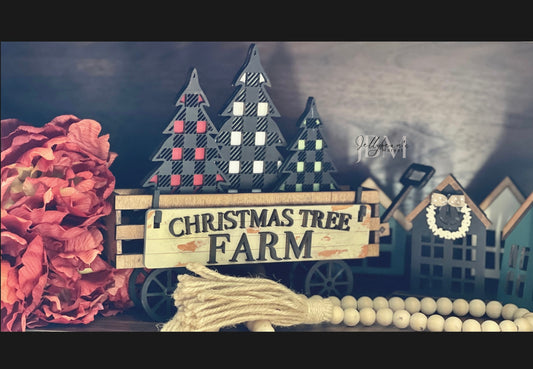 Panneau interchangeable de la ferme de sapins de Noël