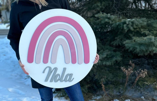 Rainbow nursery sign