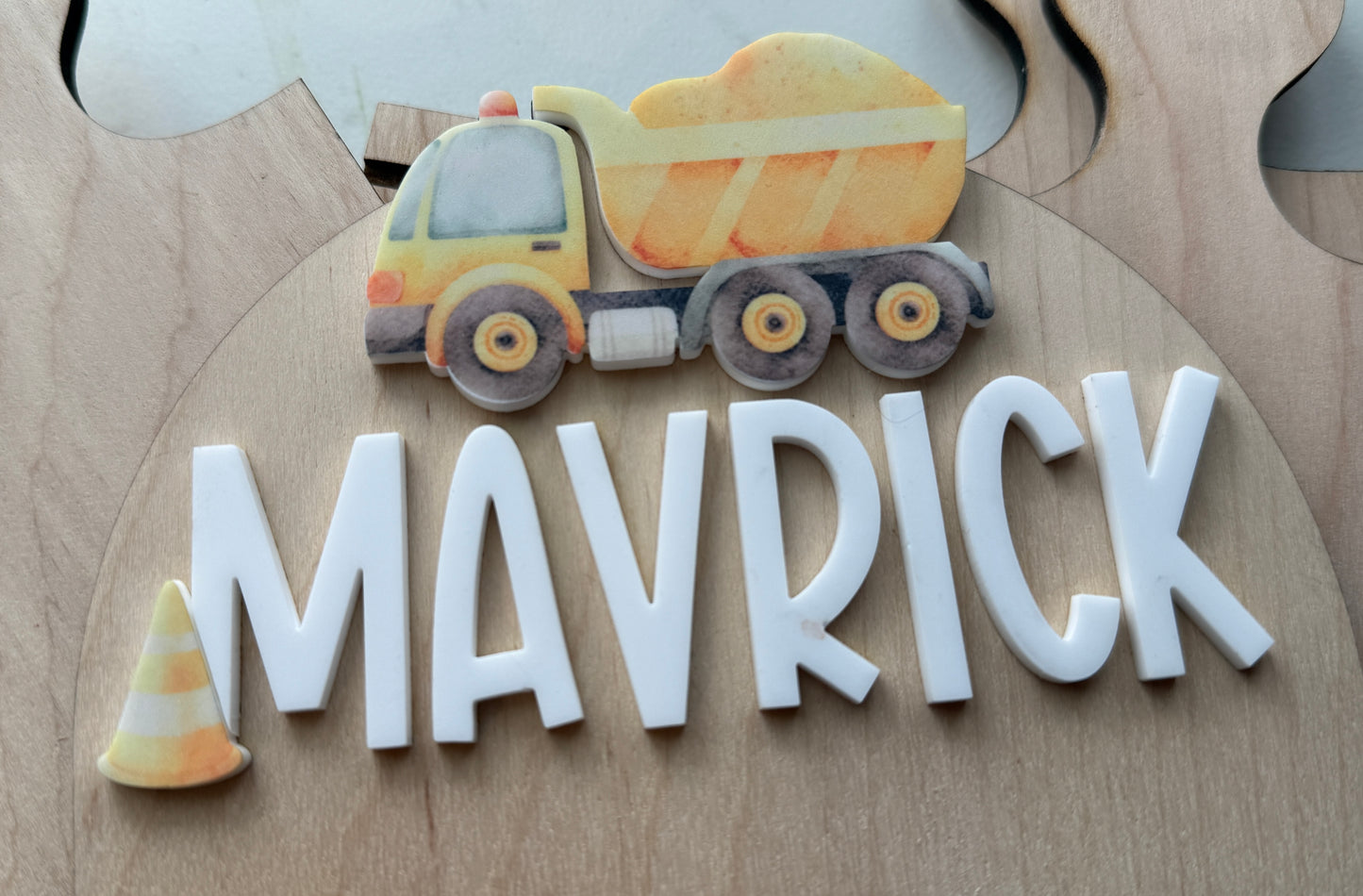 Dump Truck Puzzle Style Growth Chart