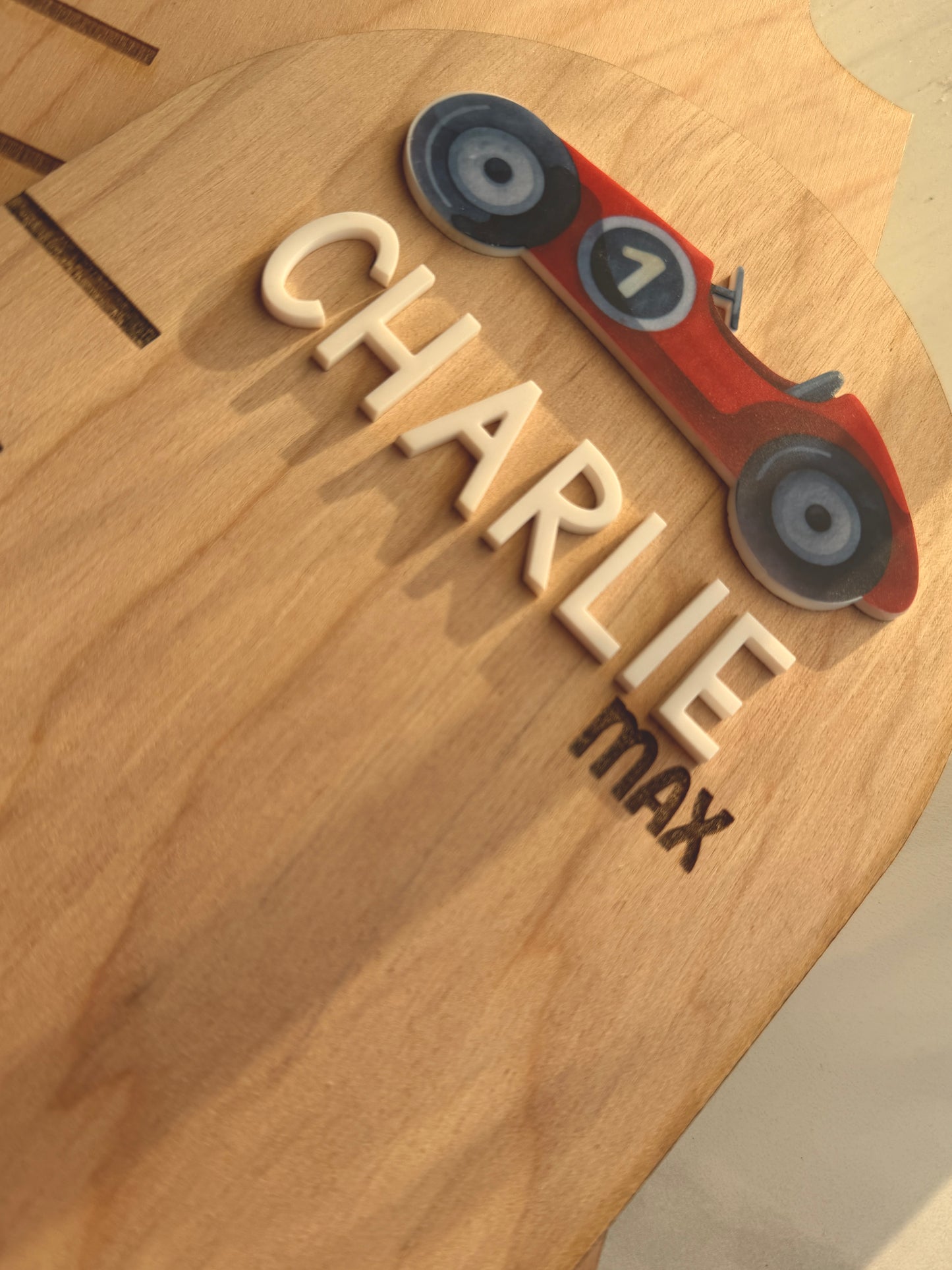 Race Car Puzzle Style Growth Chart