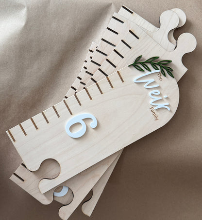 Greenery Puzzle Style Growth Chart
