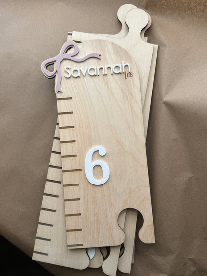 Bow Puzzle Style Growth Chart