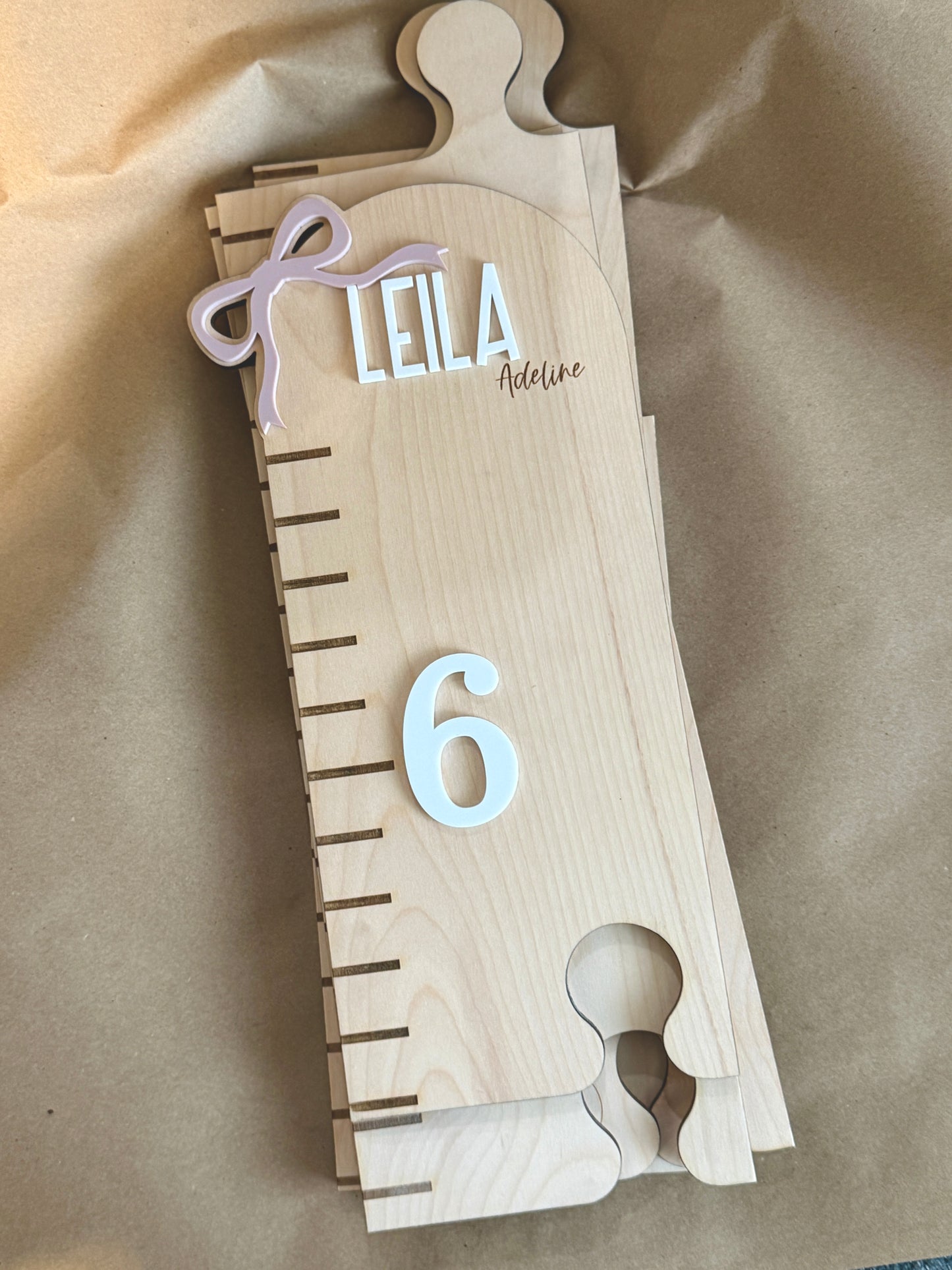 Bow Puzzle Style Growth Chart