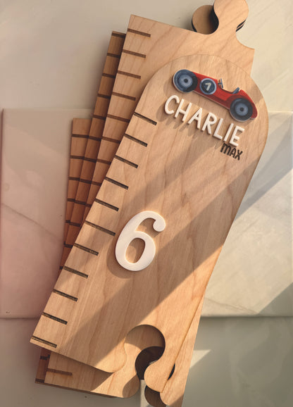 Race Car Puzzle Style Growth Chart