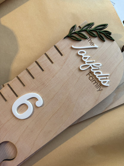 Greenery Puzzle Style Growth Chart