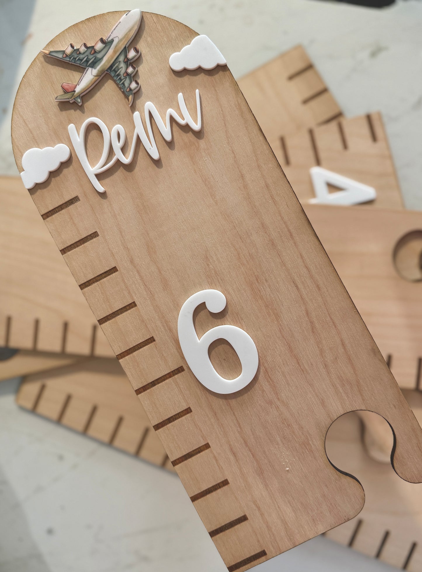 Airplane Puzzle Style Growth Chart