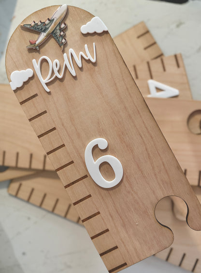 Airplane Puzzle Style Growth Chart