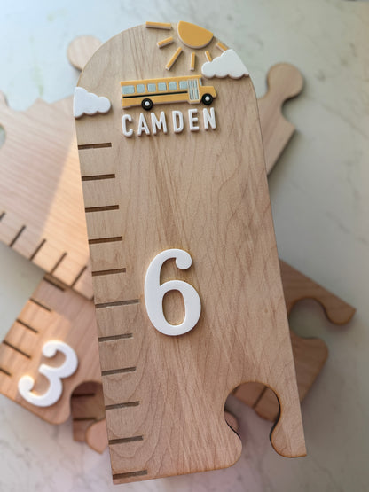 Bus Puzzle Style Growth Chart