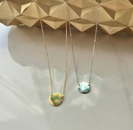 Round Charm Necklace (Side holes)