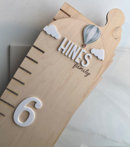 Hot Air Balloon Puzzle Style Growth Chart