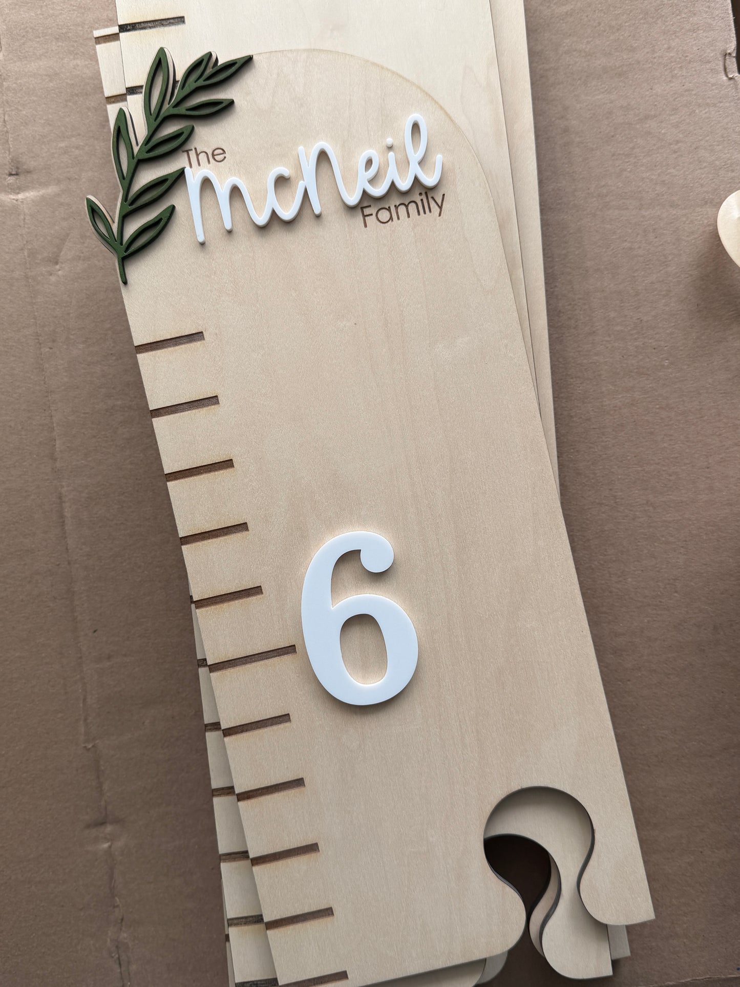 Greenery Puzzle Style Growth Chart