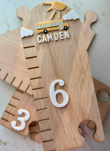 Bus Puzzle Style Growth Chart