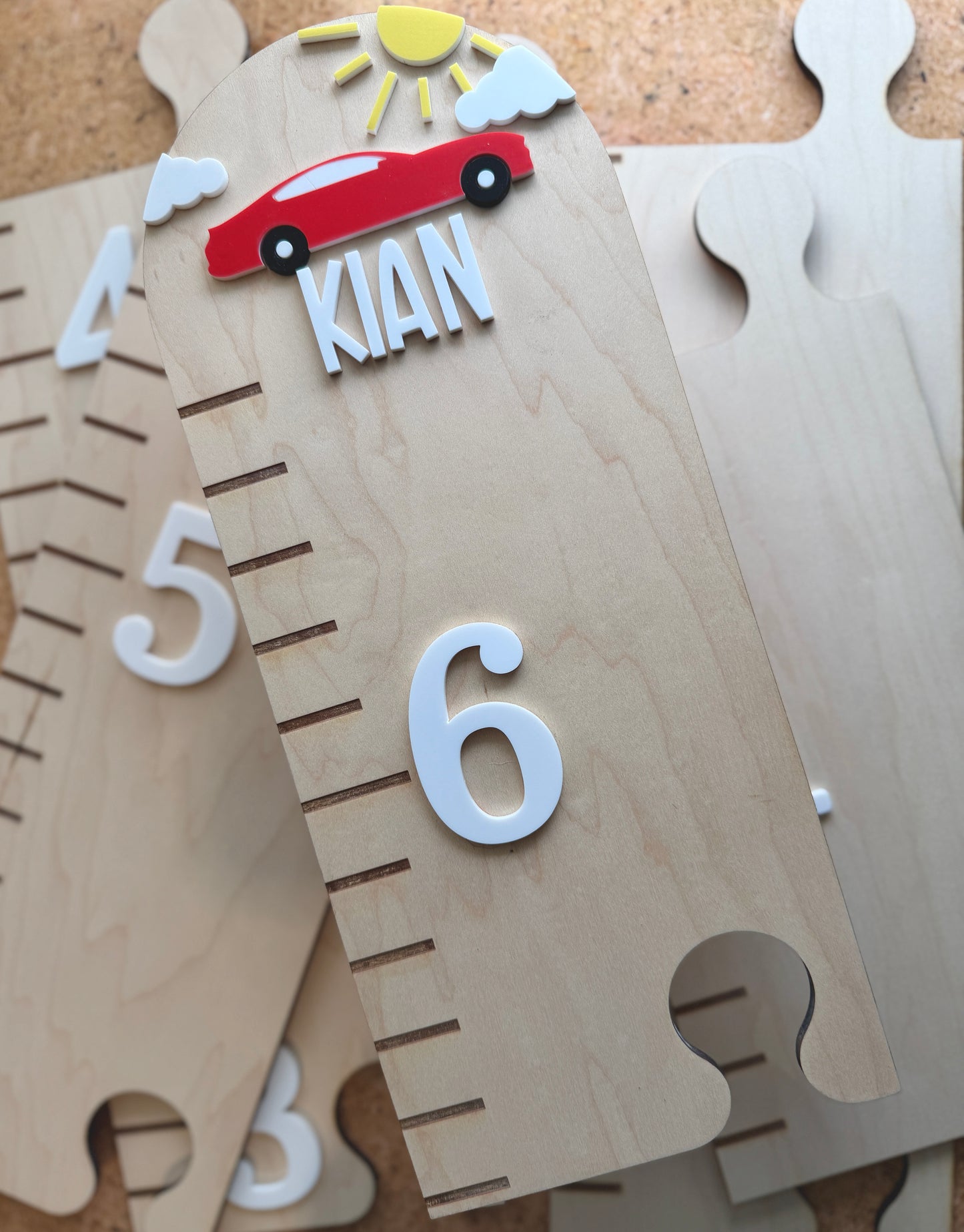 Car Puzzle Style Growth Chart