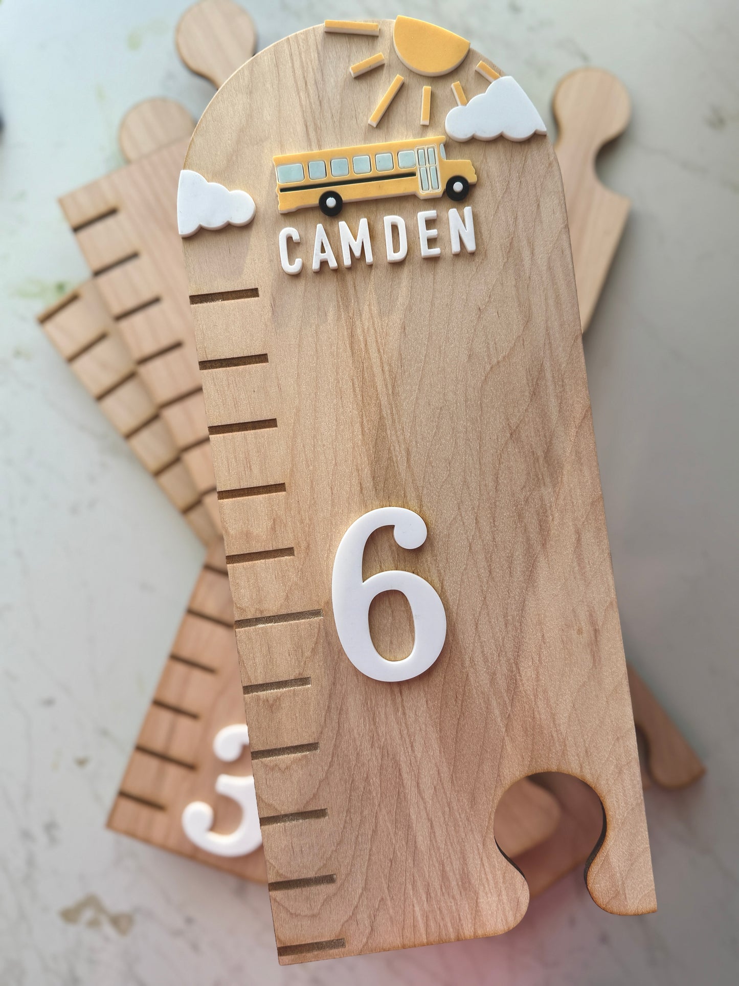 Bus Puzzle Style Growth Chart