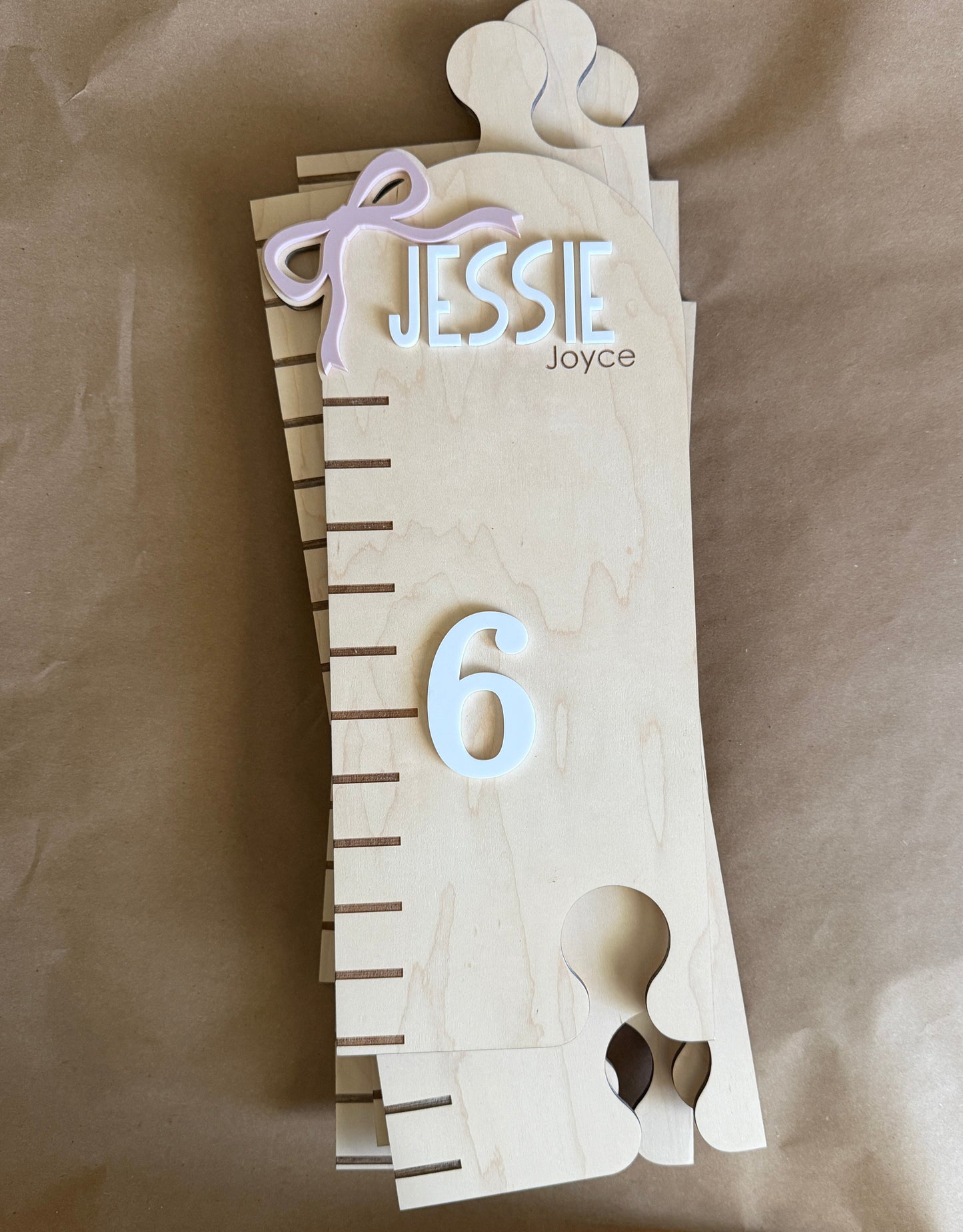 Bow Puzzle Style Growth Chart
