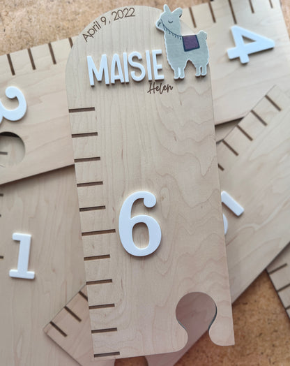 Llama Puzzle Style Growth Chart