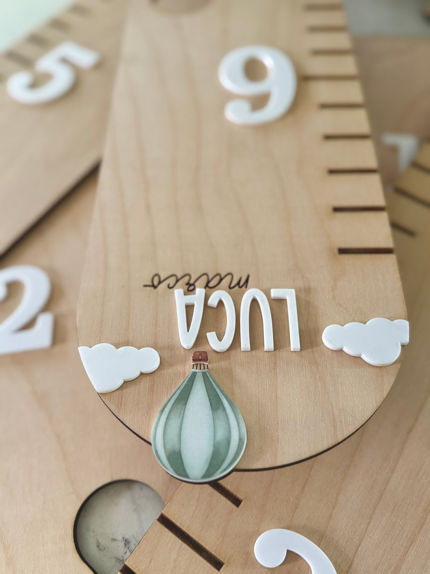 Hot Air Balloon Puzzle Style Growth Chart