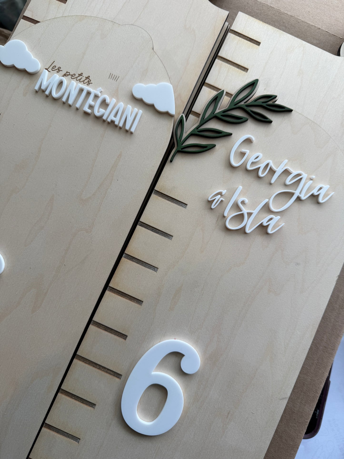 Greenery Puzzle Style Growth Chart