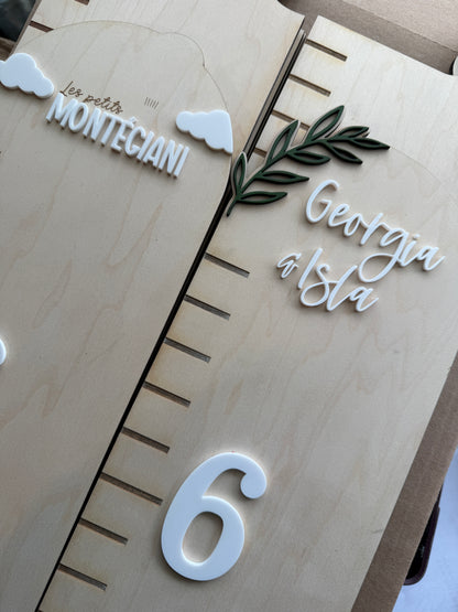 Greenery Puzzle Style Growth Chart