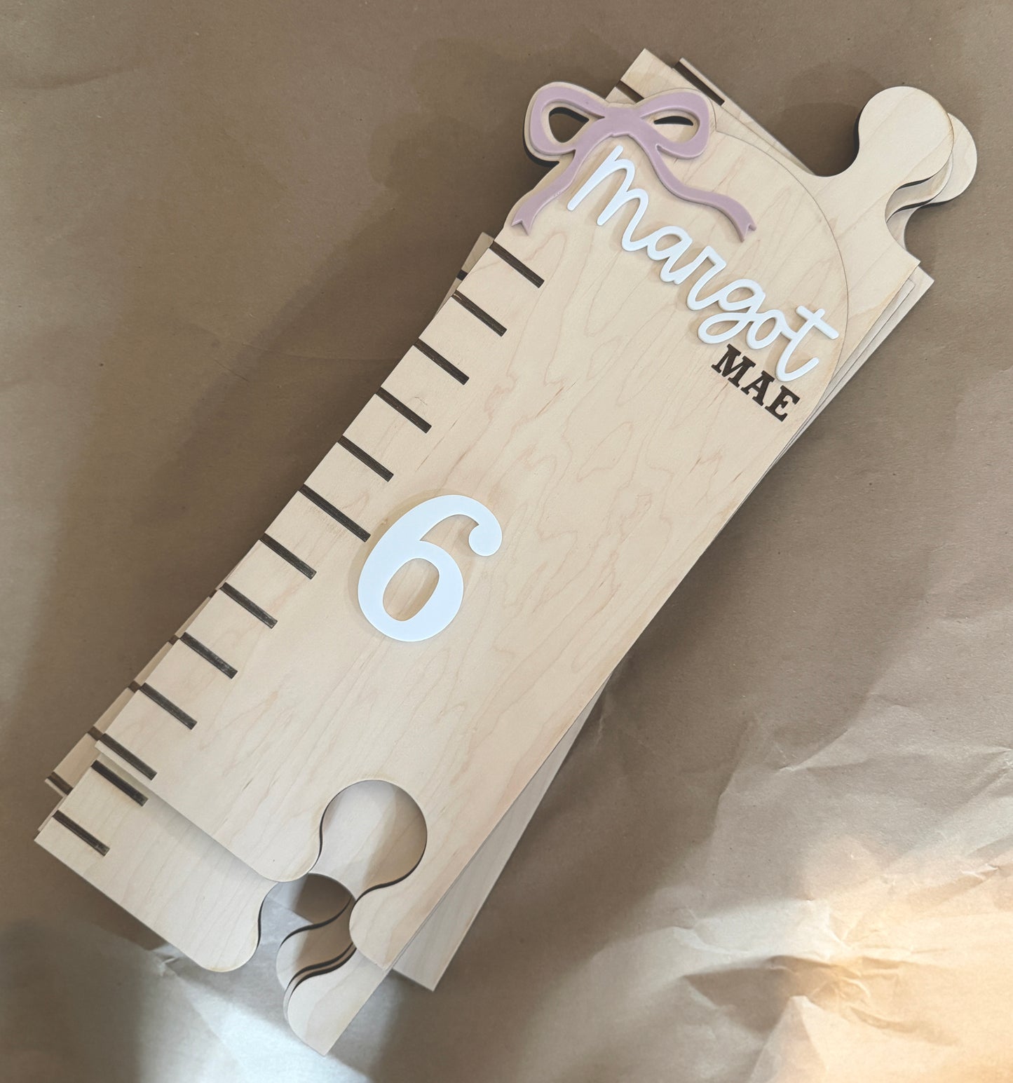 Bow Puzzle Style Growth Chart