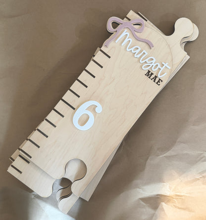 Bow Puzzle Style Growth Chart