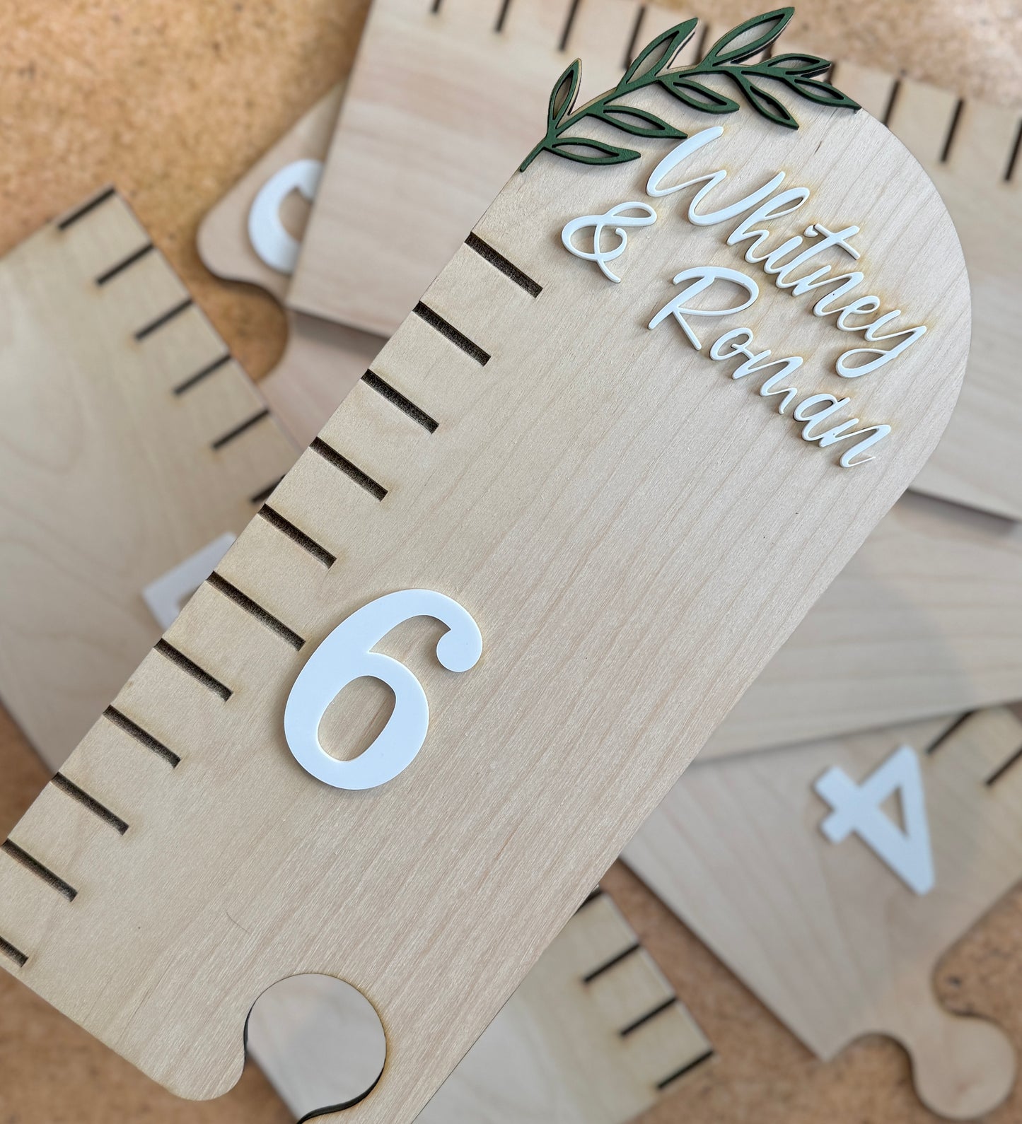Greenery Puzzle Style Growth Chart