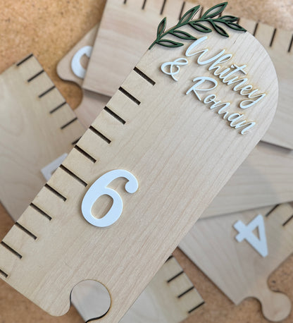 Greenery Puzzle Style Growth Chart