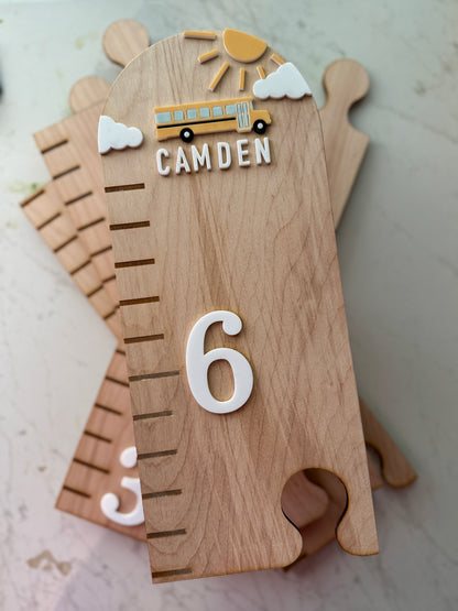 Bus Puzzle Style Growth Chart