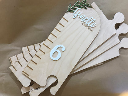 Greenery Puzzle Style Growth Chart