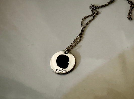 Silhouette Coin Necklace