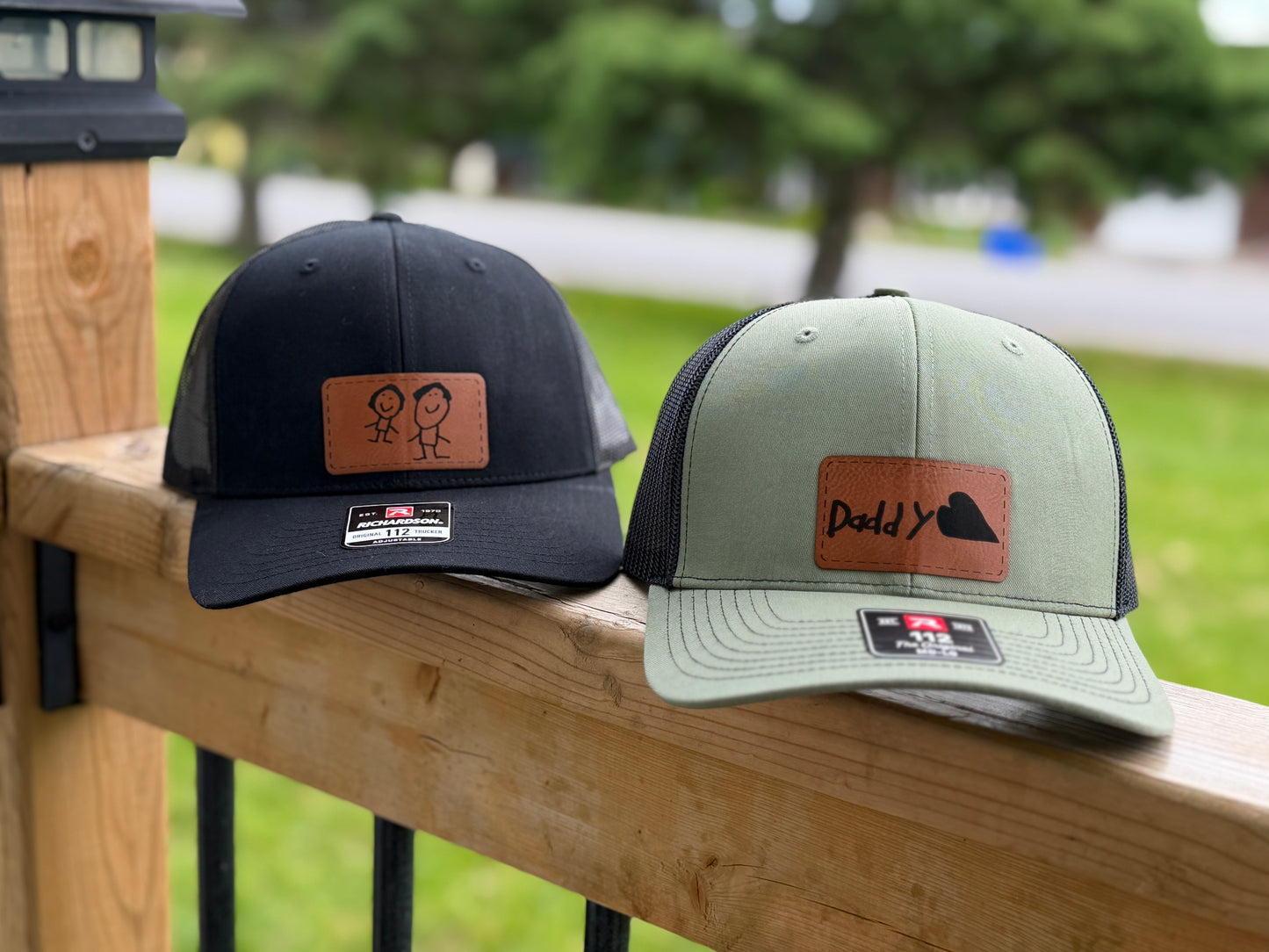 DIY Hand drawn Patched Hats