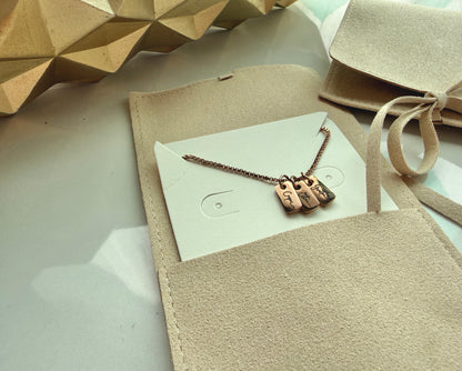 Dainty Mini Trio Tags Necklace
