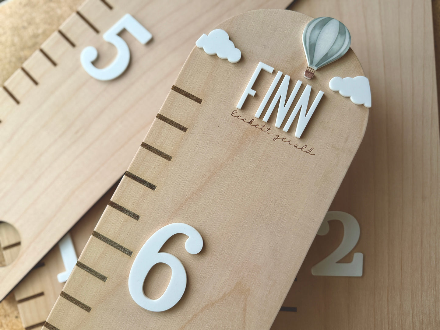 Hot Air Balloon Puzzle Style Growth Chart