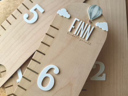 Hot Air Balloon Puzzle Style Growth Chart