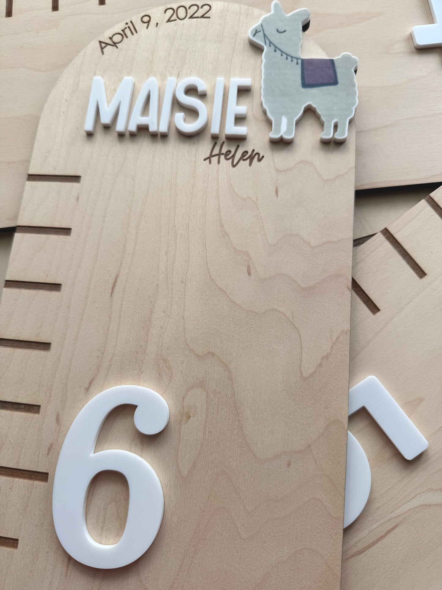 Llama Puzzle Style Growth Chart