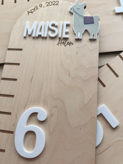 Llama Puzzle Style Growth Chart