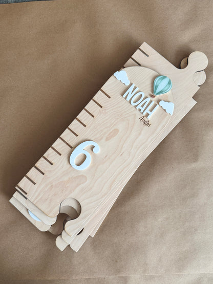 Hot Air Balloon Puzzle Style Growth Chart