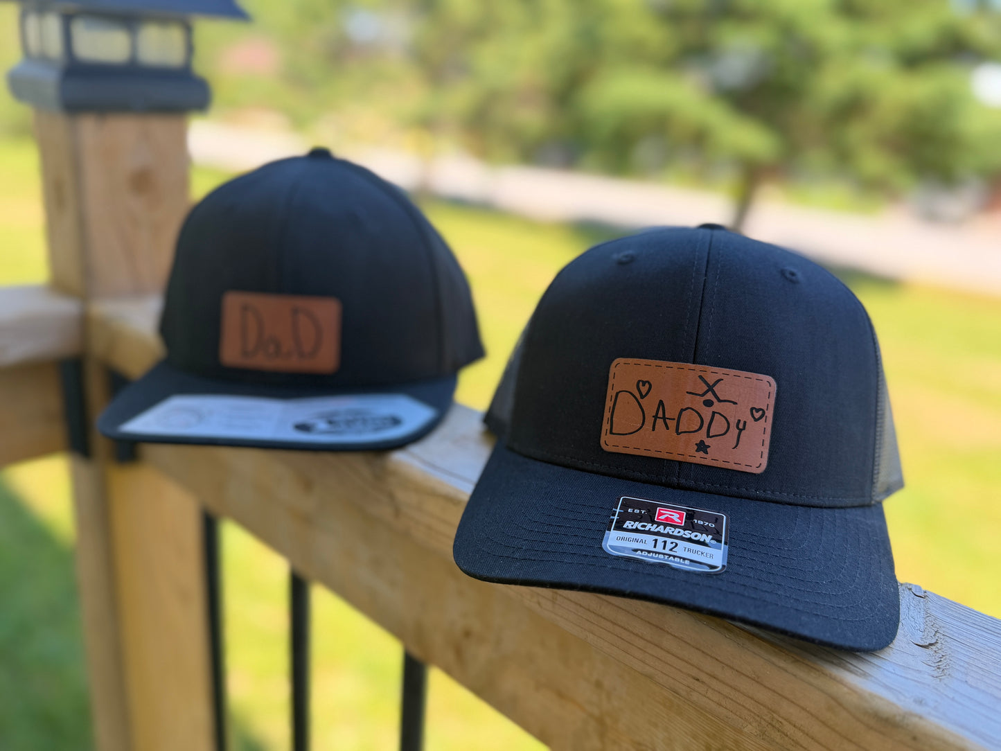 DIY Hand drawn Patched Hats