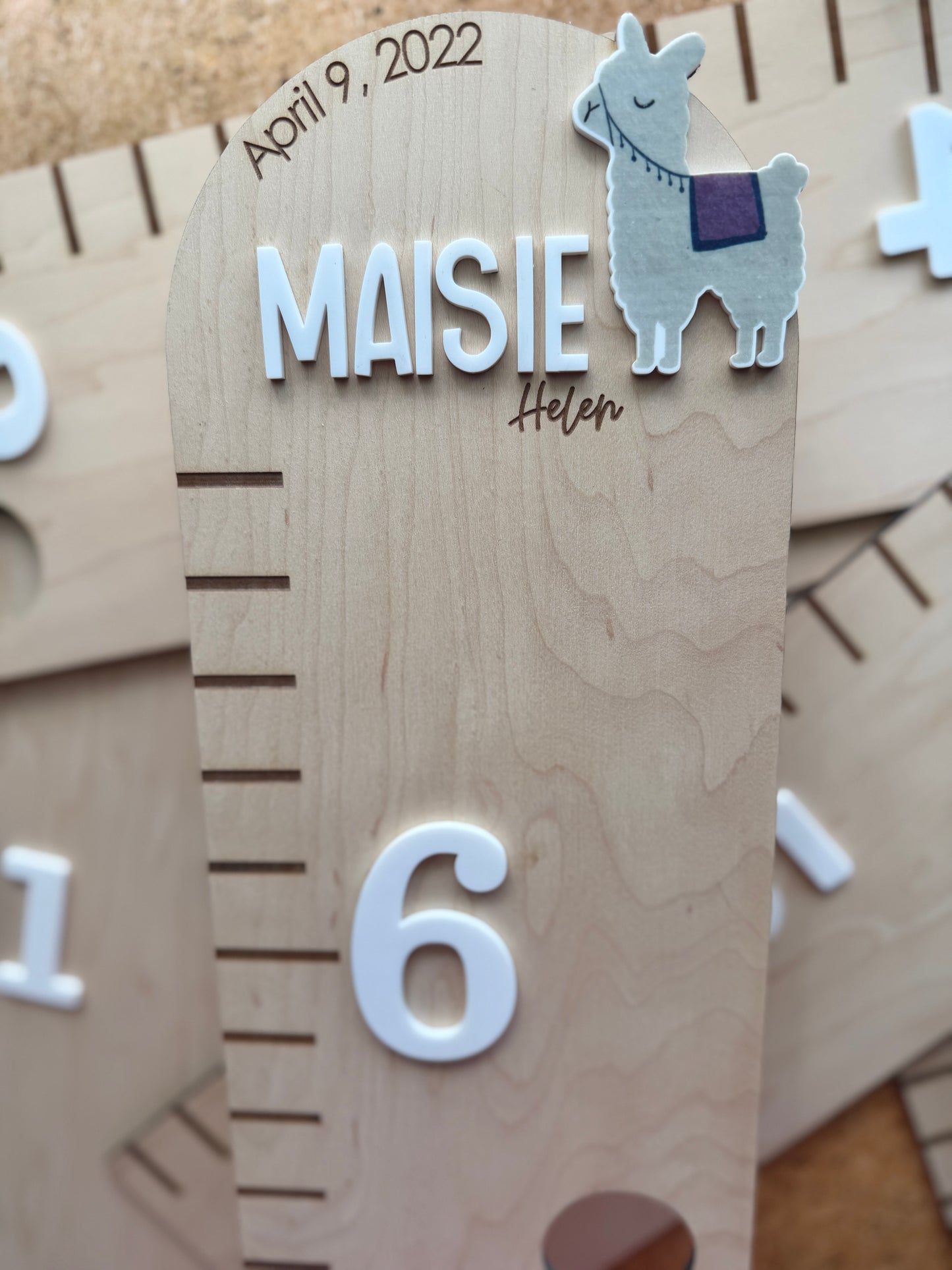 Llama Puzzle Style Growth Chart