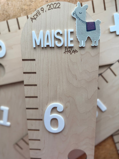Llama Puzzle Style Growth Chart