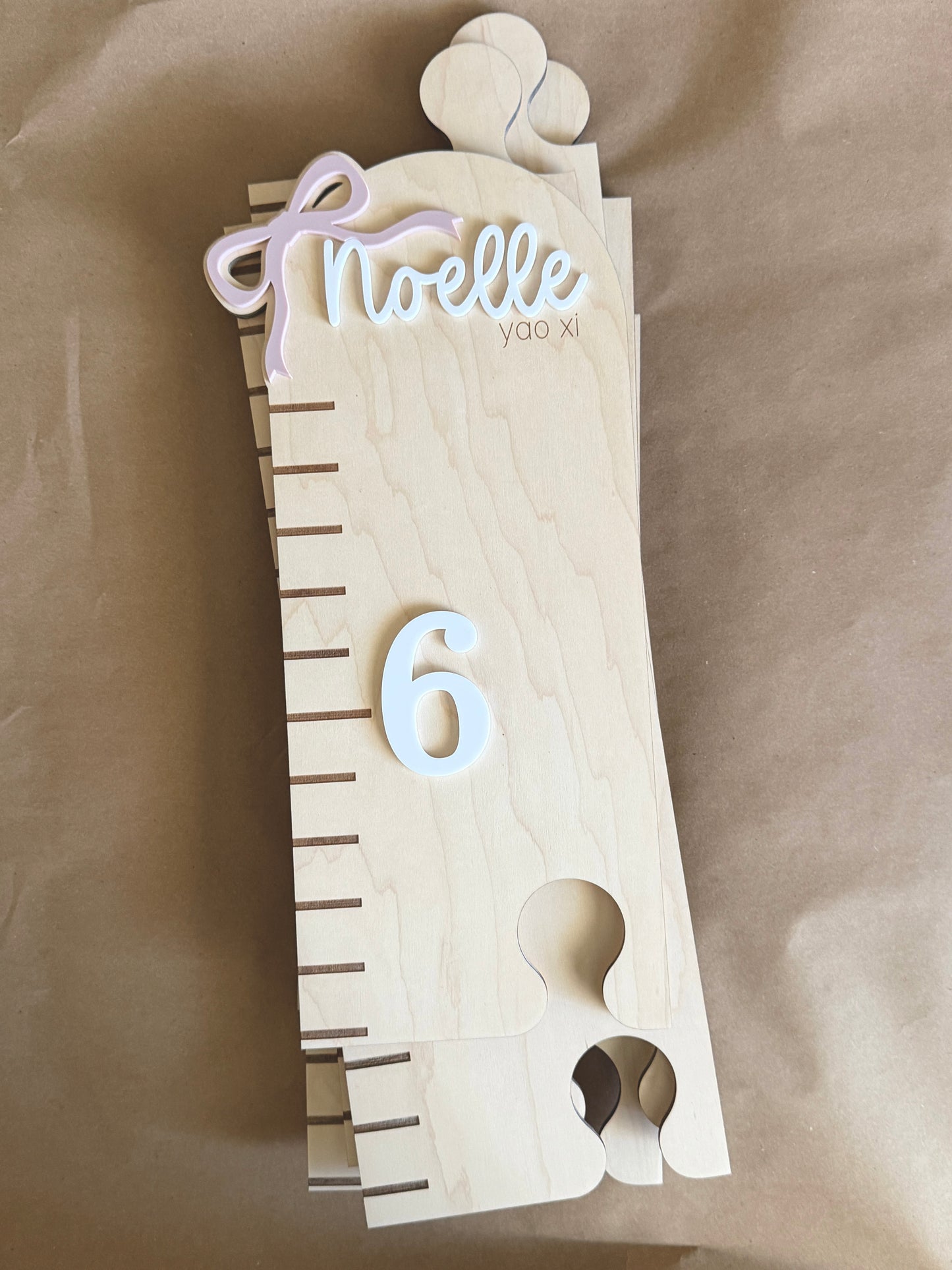 Bow Puzzle Style Growth Chart