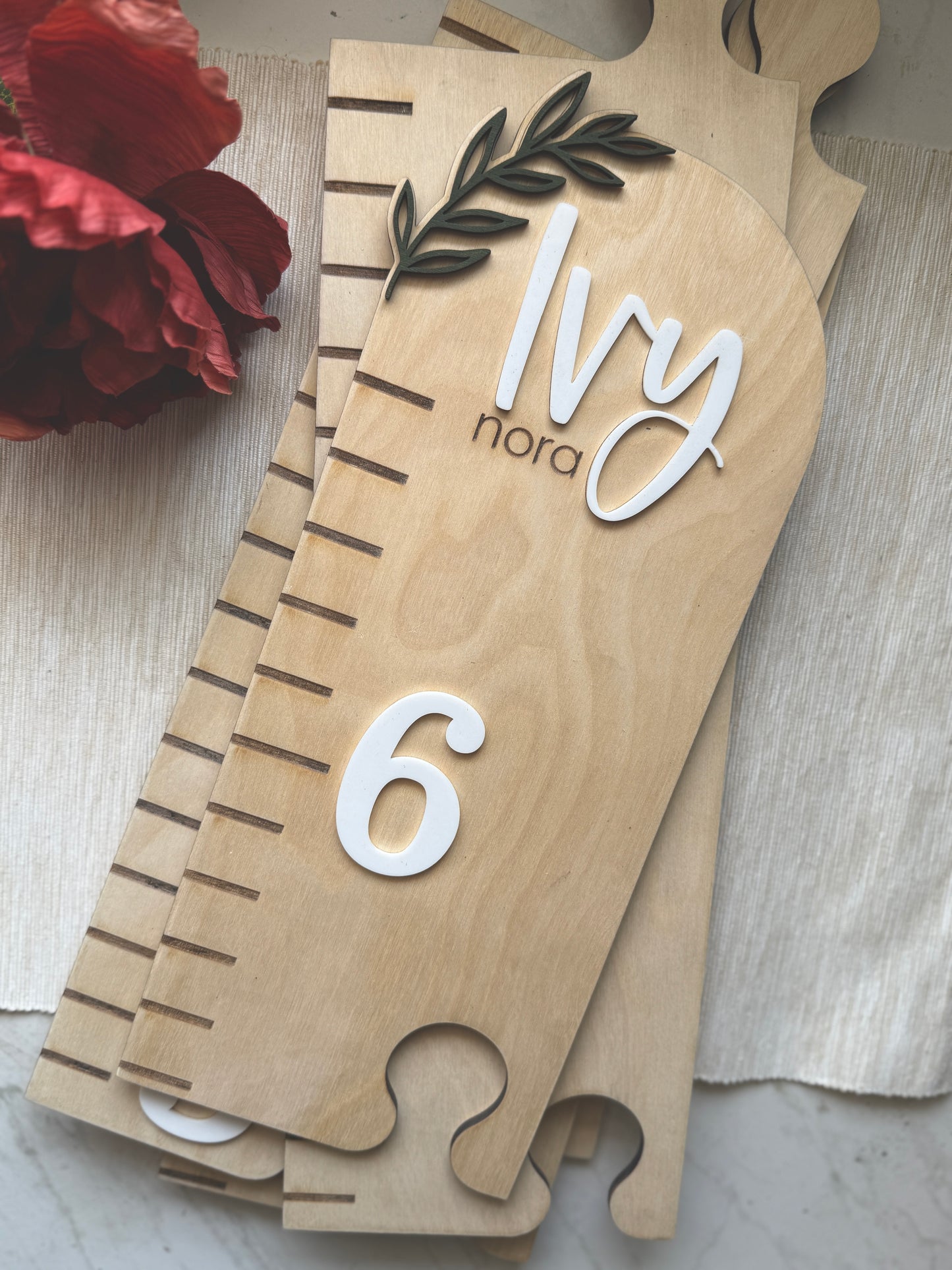 Greenery Puzzle Style Growth Chart