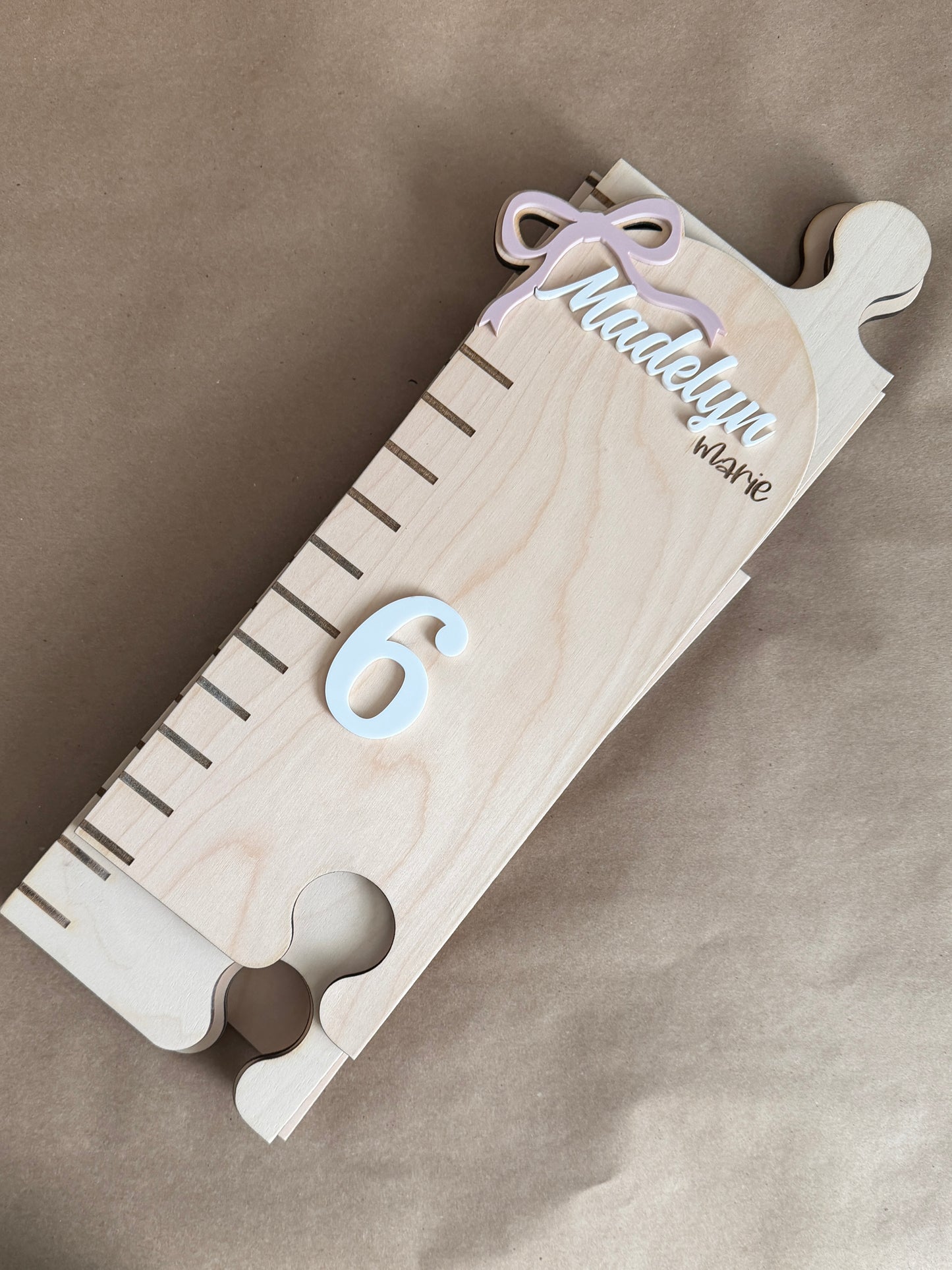 Bow Puzzle Style Growth Chart